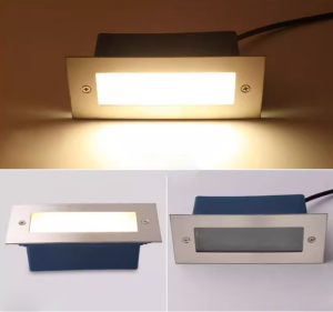 3W 5W dẫn đèn cầu thang 220V DC12V lõm chôn Đèn tường ngoài trời không thấm nước đèn cầu thang cho ban công hành lang sân vườn hiên trang trí trong nhà