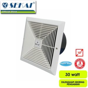 Sekai MVF1091 Kipas Angin Hexos Fan / Exhaust Fan Plafon - 10 inch (25 cm) - FREE ONGKIR Jabodetabek
