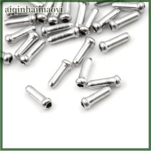 aiqinhaimaoyi 100pcs Aluminum Bicycle Brake Shifter Inner Cable Tip Wire End Caps Crimp