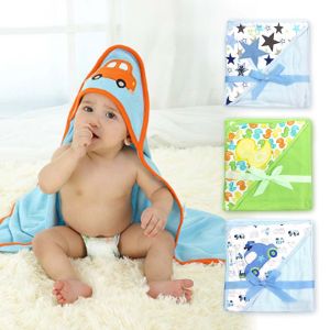 IsALifestyle Baby Soft Cotton Hooded Receiving Blanket Newborn Swaddle Hoodie Wrap Hood Blanket Bedung Bayi Lembut HB