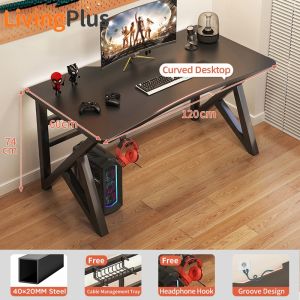 Meja Gaming ComputerTable With Cable Management Tray Gaming Table With Hadphone Hook High Quality Table for E-Sport/Computer/PC/Study