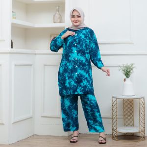 ONE SET LONG TUNIK JUMBO RAYON TEBAL SUPER ADEM