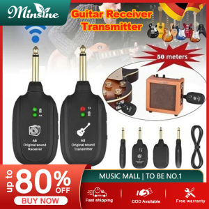 Professional Wireless Guitar Bass Transmitter Receiver System Rechargeable Portable Audio Transmitter for Electric Guitar Bass