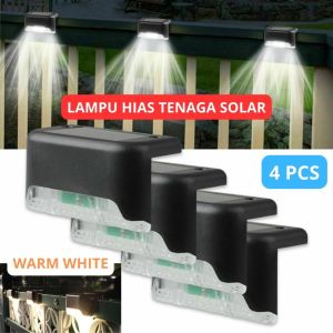 COD 4 PCS TaffLED Lampu Taman Hias Solar Sensor Cahaya IP44 Warm White / lampu tangga outdoor tenaga surya solar tempel sensor / lampu taman unik tenaga surya outdoor anti air / lampu taman pilar pagar / lampu pagar tembok tempel minimalis tenaga surya