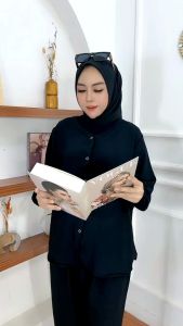 rf ONE SET AMANDA JUMBO CRINKLE AIRFLOW PREMIUM OOTD