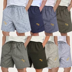 Quần short đùi nam túi khóa  kéo mặc nhà kẻ sọc caro chất kate mềm mịn thoáng mát dáng thể thao T&T_store
