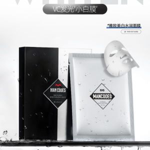 Mancodes Whitening Moisturizing Mask 10pcs 左颜右色美白男士面膜控油补水保湿增白淡化祛痘印去黑头清洁专用