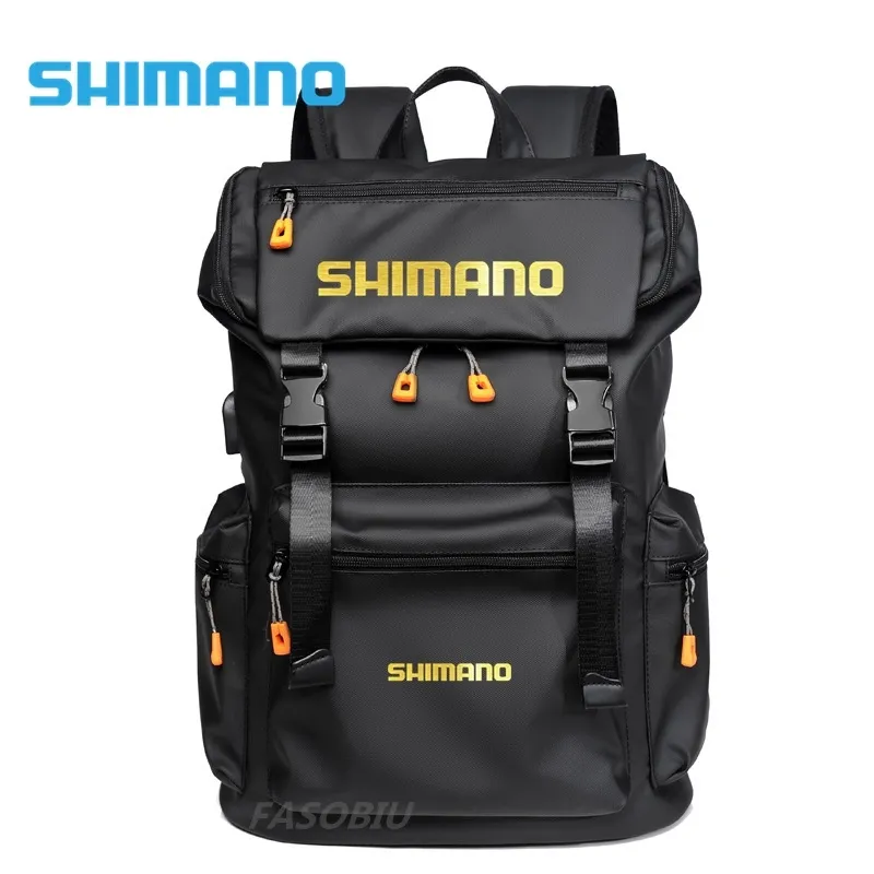 ♘ 2022 Men's SHIMANO Bag Multi-function USB Charging Fishing Backpack  Waterproof Quality Travel Hiking Outdoor Sport Fishing Bags