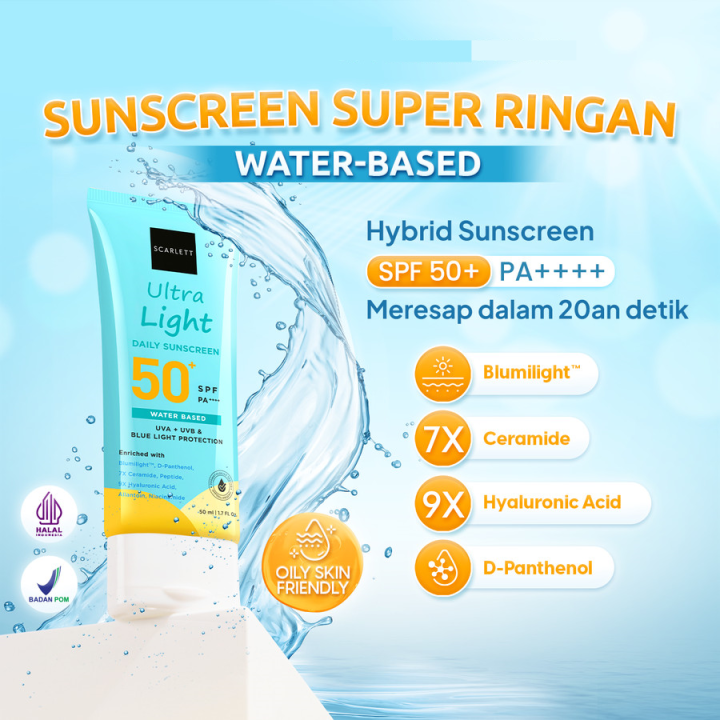 Scarlett Whitening Ultra Light Daily Sunscreen SPF 50+ PA++++