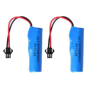 Pack of 2 Liion Batteries Rechargeable Pack 3.7V 800mAh for Model Toy Remote Control Cars and Accessories