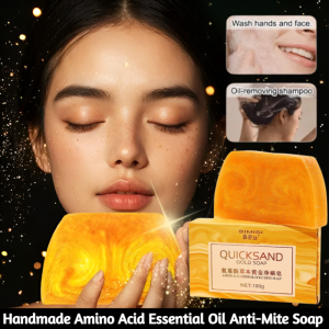 สบู่น้ำมันหอมระเหยกรดอะมิโน สบู่ทองคำ สบู่อาบน้ำ สบู่ทำมือ สบู่ทำความสะอาดล้ำลึก ป้องกันไรฝุ่น กลิ่นหอมติดทนนาน ดูแลผิว