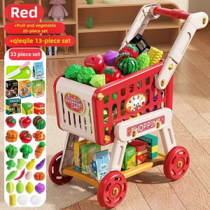 Mainan Shopping Cart Toy Promo Ukuran Besar Troli Set Memasak Kereta tangan Belanja Toy Set