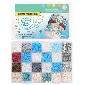 Clay Bead Set Clay Crafting Set Making Set Soft Clay Beads Set Suitable for Bracelets Necklaces and Crafting