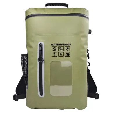 25L/35L กันน้ํา Kayak Dry Bag Drift ว่ายน้ํากระเป๋าเป้สะพายหลังขนาดใหญ่ River Trekking ชายหาดดําน้ําแห้งล่องแก่งพายเรือแคนู PVC