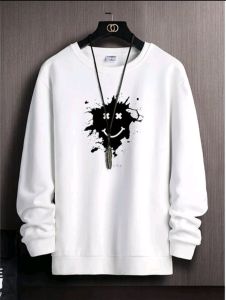 Sale Spesial Sweater Keren Crewneck Elegan kaos Pria Kasual Sweatshirt Trendy Sweter Cowo Baju Smile