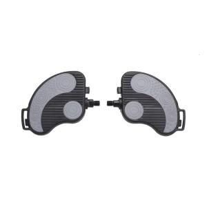 Exercise Bike Fixed Gear Spin Pedals with Strap Stationary Recumbent Bike Pedals Leg Training Fitness Device Footboard