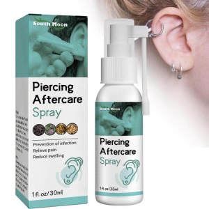 Natural Piercing Care Spray For Ear Nose Belly Button Disinfecting Soothing Reduces Allergy Swelling Solution 30ml 耳孔清洁