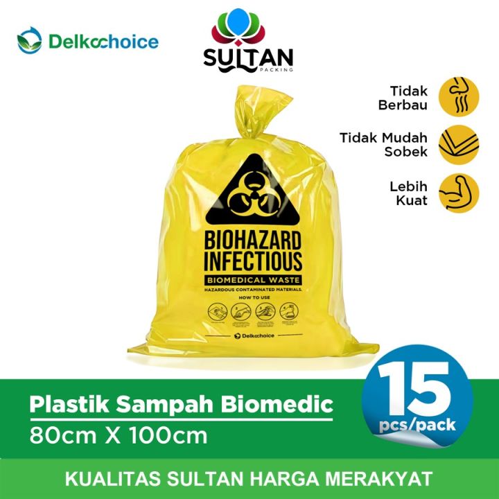 Plastik Sampah Limbah Infeksius 80x100 Plastik Sampah Medis Kuning ...