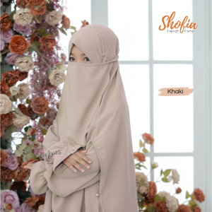 Mysha Kids Muslimah - Gamis Anak Perempuan Shofia French Khimar 3in1 FREE Niqob Bahan Cey Airflow