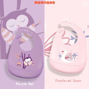 Momosee Baby Bib Celemek Bayi Motif Waterproof Celemek Makan MPASI Bayi CJ04