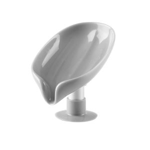 【🔥SG STOCK🔥】RICHMENTMALL Drain Soap Holder Leaf Shape Soap Box Suction Cup Tray Drying Rack for Shower Sponge Container Sucker Soap Box Storage Box