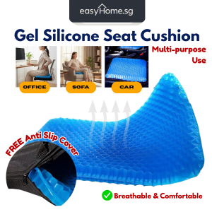 Gel Cushion Seat Double Layer Lumbar Back Support Egg Sitter Chair & Car Cushion Pad Breathable Free Cushion Cover