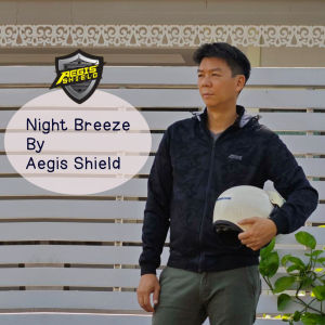 แจ็คเก็ตการ์ด Aegismoto รุ่น Night Breeze  ฮู้ดลายพรางถอดฮู้ดได้ เสื้อการ์ดพร้อมการ์ด CE2 เสื้อการ์ดใส่สบายไม่ร้อนใส่ได้ทั้งชาย หญิง