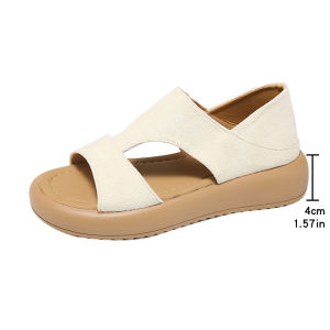 [Free Shipping] Plus-Size WomenS Sandals 2026 Summer New Casual Outdoor Roman Flat Lightweight Slip-On Sandals For Women
