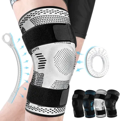 NEENCA Knee Brace Support Compression Sleeve with Side Stabilizers and Patella Gel for Knee Pain Meniscus Tear ACL MCL Injury Recovery 1 Piece