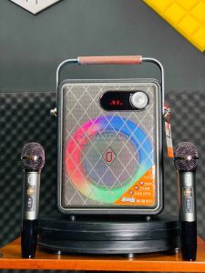 Loa Xách Tay Karaoke N125 MTMax Bass20 Đèn LED Nhiều Màu Kèm 2 Micro Karaoke Kết Nối Bluetooth 5.0 USB AUX Thẻ Nhớ