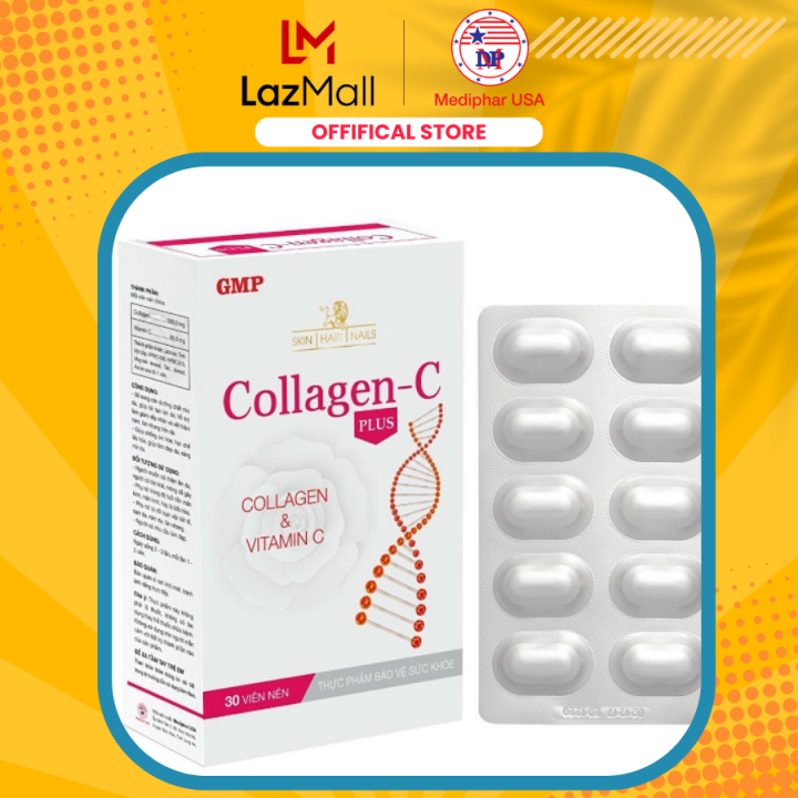 Viên uống đẹp da Collagen-C Plus MDP - Hộp 30 viên nén - Mediphar USA ...
