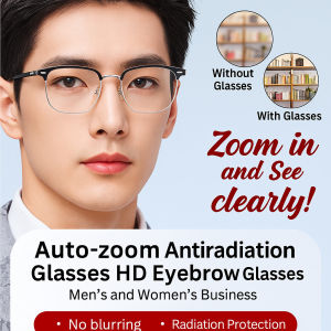 Official Authentic【AutoFocus/Blue Light Blocking】Automatic Zoom Reading Glasses With Ergonomic Eyebrow Frame Design For Men And Women Reading Glasses/AutoFocus Glasses/Blue Light Blocking/Lightweight/Men/Women