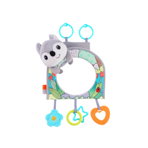 IsALifestyle Backseat Mirror Baby Car Seat Mirror Rear View Facing Infant with Toys Baby in-Sight Mirror Cermin Belakang
