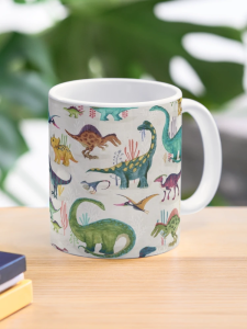 Mug Gelas Cangkir Bright Dinosaurs
