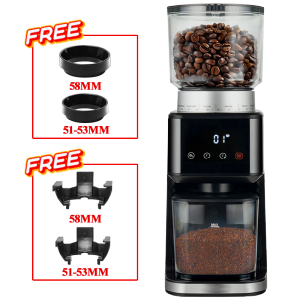 LAHOME Smart Coffee Bean Grinder Espresso Electric Conical Burr Digital Touch Panel W/51 Precise Setting Penggiling Kopi Kerucut Listrik Pabrik Burr Otomatis yang Dapat Disesuaikan dengan 51 Pengaturan Grind Yang Tepat