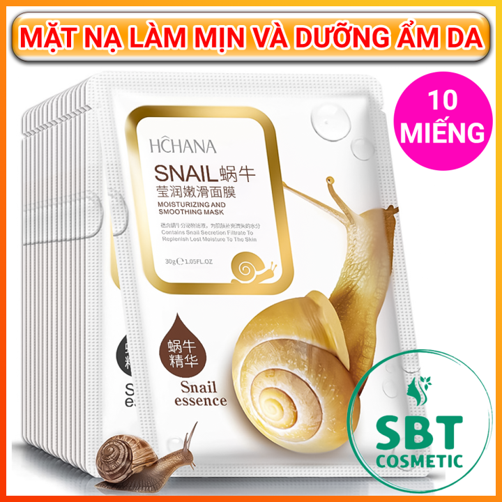 COMBO 10 Miếng Mặt Nạ Chiết Xuất Ốc Sên HCHANA - Giúp Làm Mịn Da Và Bổ ...