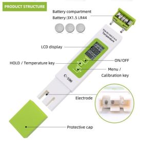 เครื่องวัดคุณภาพน้ำ วัดสภาพน้ำ วัดความเค็ม วัดสารแขวนลอย วัดความนำไฟฟ้า วัดความถ่วงจำเพาะ 5 in 1 (พร้อมส่ง มีประกัน) ส่งด่วน