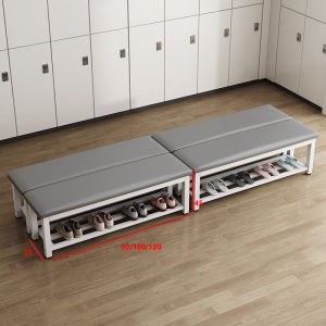 Long bench wooden bench multi-person bench padded sofa bench resting shoe changing long chair