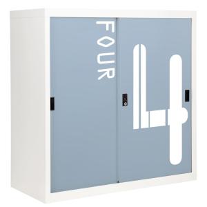 [จัดส่งพร้อมติดตั้งฟรี] KIOSK ตู้บานเลื่อนทึบ 3ฟุต ลายตัวเลข