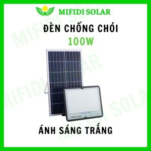 Đèn năng lượng mặt trời 100W cao cấp chống chói sáng trên 12h chính hãng Mifidi Solar tấm pin Mono siêu lớn - BH VIP 2 năm miễn phí tận nhà