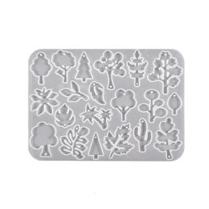 ชุดแม่พิมพ์ซิลิโคนเรซิ่นที่มีดอกไม้ใบไม้กลีบกุหลาบสำหรับงานหัตถกรรมและอุปกรณ์ทำมือ