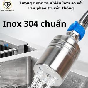Phao Cơ Chống Tràn 4 Rãnh Sóng Thế Hệ Mới Inox 304 Phao Cơ Thông Minh Ống Phi 21