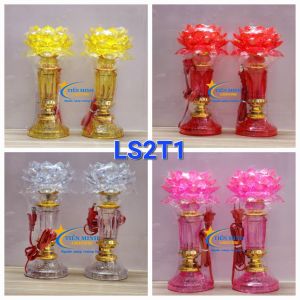 BỘ 2 Đèn thờ led hoa sen 2 tầng - LS2T01/LS2T02/LS2T03 - GIAO MÀU NGẪU NHIÊN