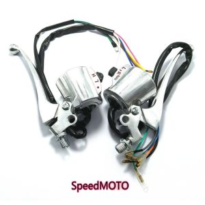 1SET Honda TMX155 handle switch pure aluminum alloy Silver