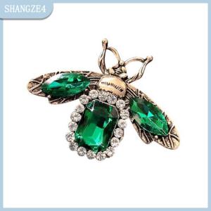 【SHANGZE4】 Vintage Bee Rhinestone Brooch For Women Retro Insect Breast Pin Clothes Corsage Ladies Party Dress Ornaments Jewelry