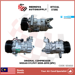 [🔥ORIGINAL/ NEW] COMPRESSOR NISSAN SYLPHY 2008-2013 (6PK) AIRCOND COMPRESSOR