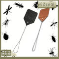 Manual Leather Fly Swatter Mosquito And Cockroach Repeller Hanging Flyswatter For Indoor Outdoor.
