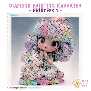 TAIYO Mainan Anak DIY Diamond Painting Karakter Figura Bingkai Akrilik Stiker Edukasi Kreatif