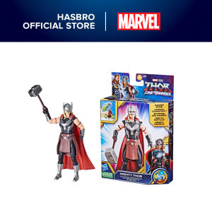 Marvel Studios Thor: Love and Thunder Mighty Thor Toy 6-Inch-Scale Deluxe Figure with Action Feature Ages 4 and Up