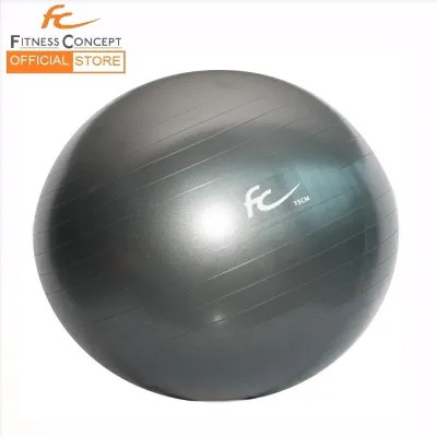 Fitness Concept: 75CM Anti burst Exercise Training Yoga Gymball (Grey) + Foot Pump